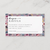 Luier Raffle Lila Bloemen Baby Show Informatiekaartje (Voorkant)