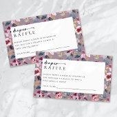 Luier Raffle Lila Bloemen Baby Show Informatiekaartje