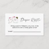 Luier Raffle Little Boo Baby shower Halloween Informatiekaartje (Voorkant)