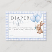 Luier Raffle Little Bunny Balloons Baby shower Informatiekaartje (Voorkant)