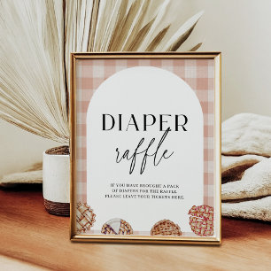 Luier Raffle Little Cutie Pie Baby shower Game Poster