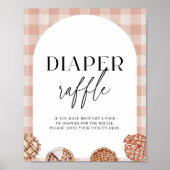 Luier Raffle Little Cutie Pie Baby shower Game Poster (Voorkant)