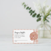 Luier Raffle Little Cutie Pie Baby shower Informatiekaartje (Staand voorkant)