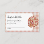 Luier Raffle Little Cutie Pie Baby shower Informatiekaartje (Voorkant)