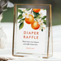 Luier Raffle Little Cutie Sinaasappel Baby shower