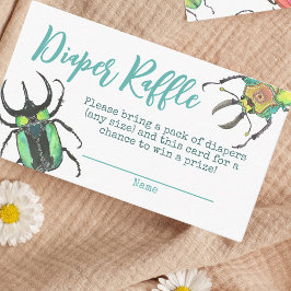 Luier Raffle Little Love Bugs Baby shower Informatiekaartje