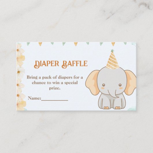 Luier Raffle - Little Peanut Dreams Elephant Informatiekaartje (Voorkant)