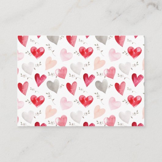 Luier Raffle Little Sweetheart Baby shower Informatiekaartje (Achterkant)