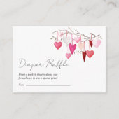 Luier Raffle Little Sweetheart Baby shower Informatiekaartje (Voorkant)