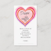 Luier Raffle Little Sweetheart Baby shower Informatiekaartje (Voorkant)