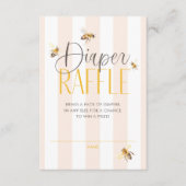 Luier Raffle Mama naar Bee Neutral Baby shower Informatiekaartje (Voorkant)