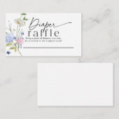 Luier Raffle met lichtroze en paarse bloemen Informatiekaartje (Voorkant / Achterkant)