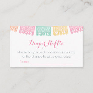 Luier Raffle Mexicaanse Fiesta Papel Picado Banner Informatiekaartje