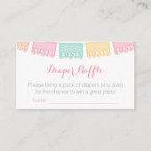 Luier Raffle Mexicaanse Fiesta Papel Picado Banner Informatiekaartje (Voorkant)