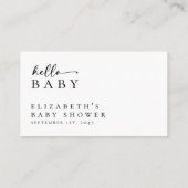 Luier Raffle Minimalistisch Script Baby shower Informatiekaartje (Achterkant)