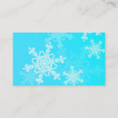 Luier Raffle Minimalistische Blauwe Sneeuwvlok Pat Informatiekaartje (Achterkant)