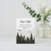 Luier Raffle Misty Forest Baby shower Informatiekaartje (Staand voorkant)