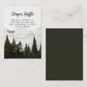 Luier Raffle Misty Forest Baby shower Informatiekaartje (Voorkant / Achterkant)