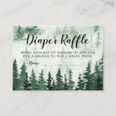 Luier Raffle Misty Forest Baby shower Informatiekaartje (Voorkant)