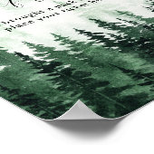 Luier Raffle Misty Forest Baby shower Poster (Hoek)