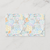 Luier Raffle Modern Floral Baby shower Informatiekaartje (Achterkant)