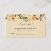 Luier Raffle Moderne gedroogde Citrus Kerstmis Informatiekaartje (Voorkant)