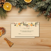 Luier Raffle Moderne gedroogde Citrus Kerstmis Informatiekaartje