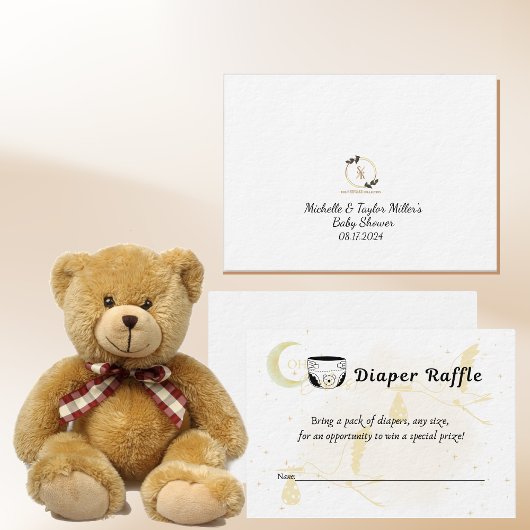 Luier Raffle Neutraal Oh Baby's Twin Informatiekaartje