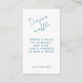 Luier Raffle Ocean Blue Scallop Baby Boy Shower Informatiekaartje (Voorkant)