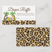 Luier Raffle Oerwoud Safari Baby shower Kaart (Voorkant / Achterkant)