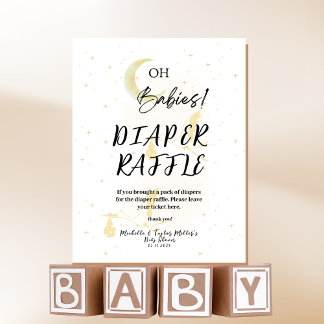 Luier Raffle Oh baby's, neutrale ooievaars Reclamebord Met Voetstuk