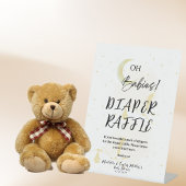 Luier Raffle Oh baby's, neutrale ooievaars Reclamebord Met Voetstuk