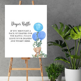 Luier Raffle Oh Boy Beer Blauwe Eucalyptus Poster