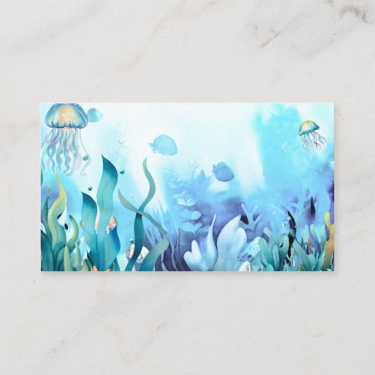 Luier Raffle Onder Zee Paard Blauw Jongen Baby sho Informatiekaartje (Achterkant)