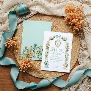 Luier Raffle Paaseieren & Bloemboog Konijn Informatiekaartje