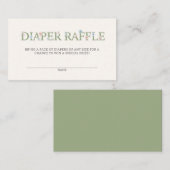 Luier Raffle Pastel Roze Blauw Bloemen Informatiekaartje (Voorkant / Achterkant)