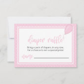 Luier Raffle Pastel Roze Polka Dot Girl BOHO Kaart (Voorkant)