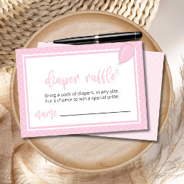 Luier Raffle Pastel Roze Polka Dot Girl BOHO Kaart