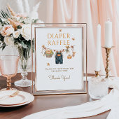 Luier Raffle Pompoen Rustieke Herfst Baby shower Poster