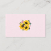 Luier Raffle Pompoen Zonnebloem Roze Baby shower Informatiekaartje (Achterkant)