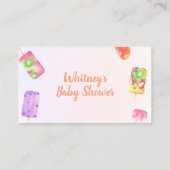 Luier Raffle Popsicle Waterverf Baby shower Informatiekaartje (Achterkant)