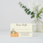 Luier Raffle Pumpkin Herfst Baby shower Visitekaartje (Staand voorkant)