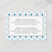 Luier Raffle Registry Elephant Twins Baby shower Informatiekaartje (Achterkant)