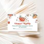 Luier Raffle Retro Kerst Baby shower Party Informatiekaartje