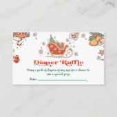 Luier Raffle Retro Kerst Baby shower Party Informatiekaartje (Voorkant)