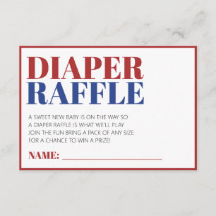 Luier Raffle Rood Wit En Blauw 4 juli Informatiekaartje