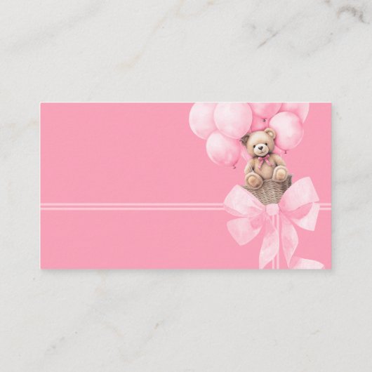 Luier Raffle Roze Beer Kaart (Achterkant)