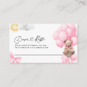 Luier Raffle Roze Beer Kaart (Voorkant)