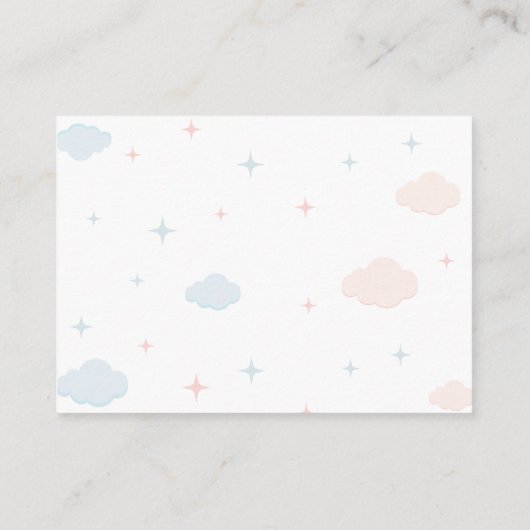 Luier Raffle Roze Blauw Geslacht onthullen Beren Informatiekaartje (Achterkant)