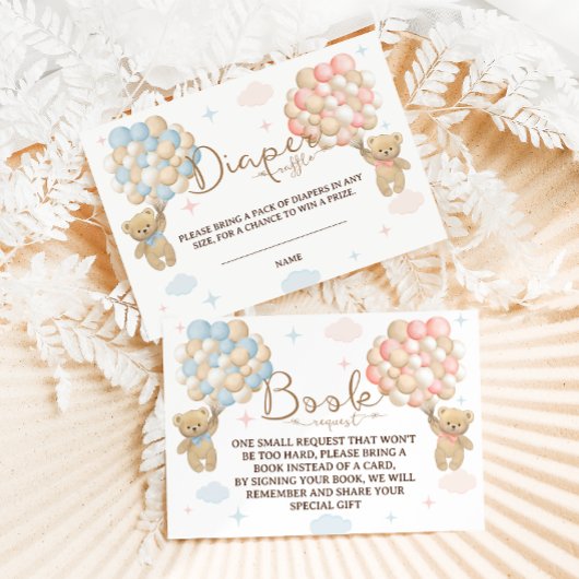 Luier Raffle Roze Blauw Geslacht onthullen Beren Informatiekaartje
